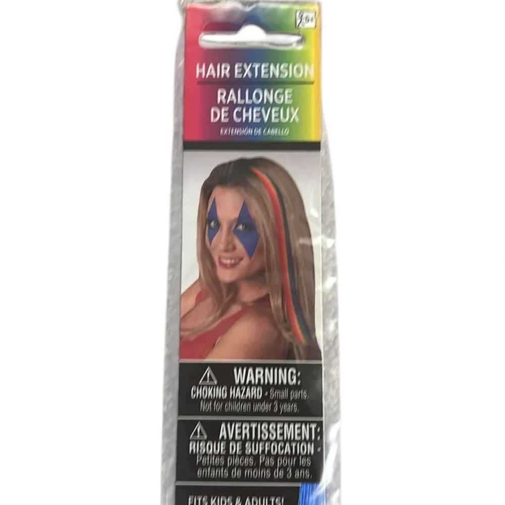 New in Package Rainbow Hair Extension 15”
